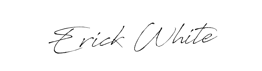 Use a signature maker to create a handwritten signature online. With this signature software, you can design (Antro_Vectra) your own signature for name Erick White. Erick White signature style 6 images and pictures png