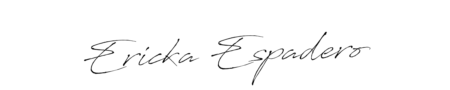 Use a signature maker to create a handwritten signature online. With this signature software, you can design (Antro_Vectra) your own signature for name Ericka Espadero. Ericka Espadero signature style 6 images and pictures png