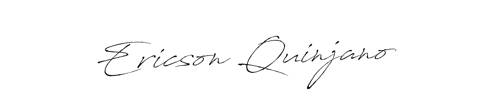 This is the best signature style for the Ericson Quinjano name. Also you like these signature font (Antro_Vectra). Mix name signature. Ericson Quinjano signature style 6 images and pictures png