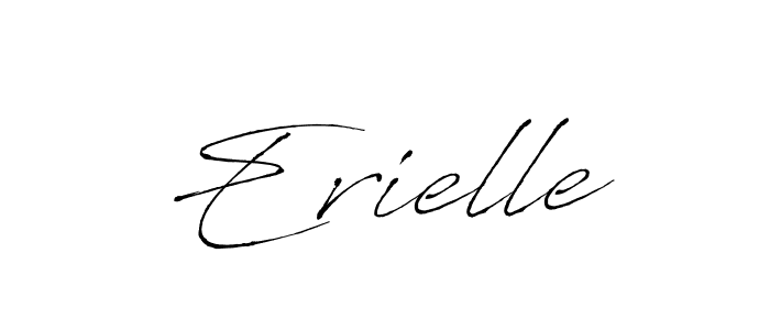 Make a beautiful signature design for name Erielle. With this signature (Antro_Vectra) style, you can create a handwritten signature for free. Erielle signature style 6 images and pictures png