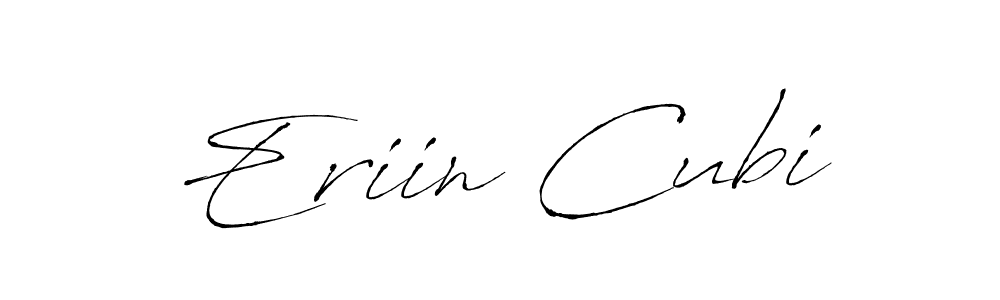 Antro_Vectra is a professional signature style that is perfect for those who want to add a touch of class to their signature. It is also a great choice for those who want to make their signature more unique. Get Eriin Cubi name to fancy signature for free. Eriin Cubi signature style 6 images and pictures png