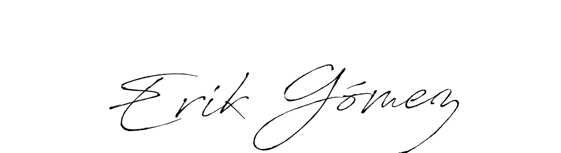 Make a beautiful signature design for name Erik Gómez. With this signature (Antro_Vectra) style, you can create a handwritten signature for free. Erik Gómez signature style 6 images and pictures png