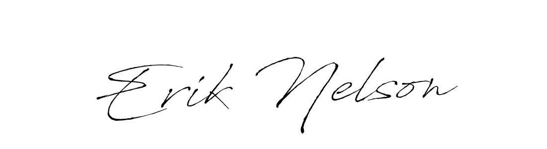 Erik Nelson stylish signature style. Best Handwritten Sign (Antro_Vectra) for my name. Handwritten Signature Collection Ideas for my name Erik Nelson. Erik Nelson signature style 6 images and pictures png