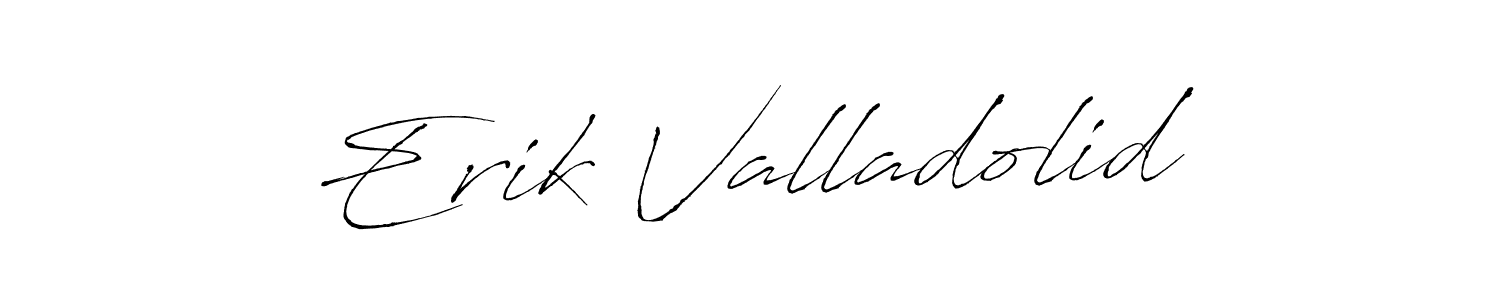 How to make Erik Valladolid name signature. Use Antro_Vectra style for creating short signs online. This is the latest handwritten sign. Erik Valladolid signature style 6 images and pictures png