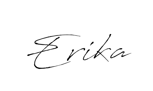 Create a beautiful signature design for name Erika. With this signature (Antro_Vectra) fonts, you can make a handwritten signature for free. Erika signature style 6 images and pictures png