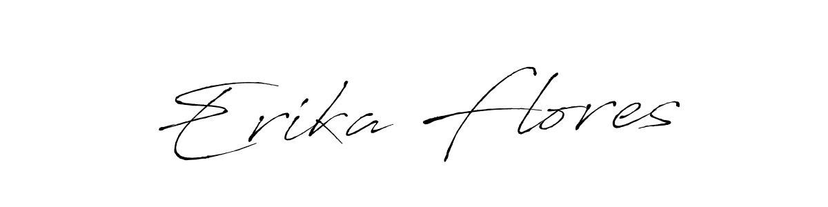 How to make Erika Flores name signature. Use Antro_Vectra style for creating short signs online. This is the latest handwritten sign. Erika Flores signature style 6 images and pictures png
