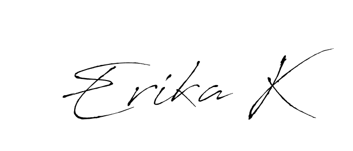 Create a beautiful signature design for name Erika K. With this signature (Antro_Vectra) fonts, you can make a handwritten signature for free. Erika K signature style 6 images and pictures png