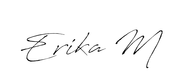 This is the best signature style for the Erika M name. Also you like these signature font (Antro_Vectra). Mix name signature. Erika M signature style 6 images and pictures png