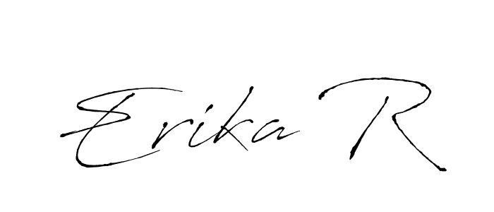 Erika R stylish signature style. Best Handwritten Sign (Antro_Vectra) for my name. Handwritten Signature Collection Ideas for my name Erika R. Erika R signature style 6 images and pictures png