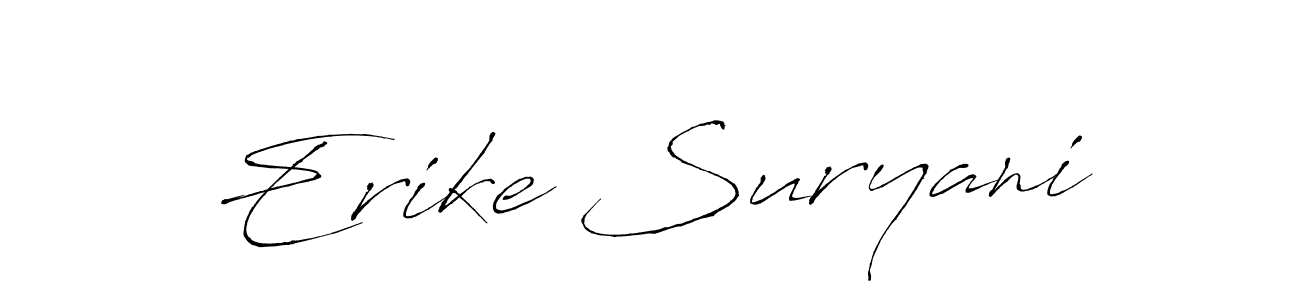 Design your own signature with our free online signature maker. With this signature software, you can create a handwritten (Antro_Vectra) signature for name Erike Suryani. Erike Suryani signature style 6 images and pictures png