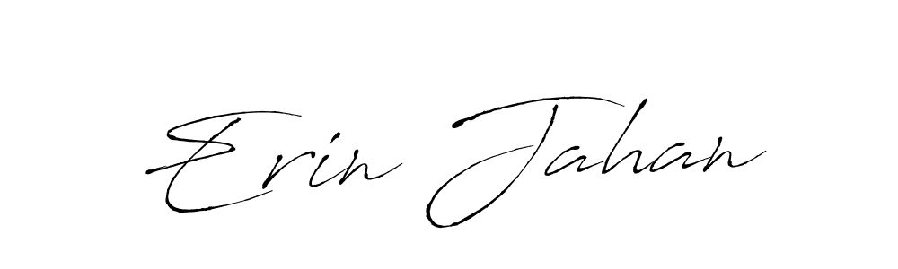 How to make Erin Jahan name signature. Use Antro_Vectra style for creating short signs online. This is the latest handwritten sign. Erin Jahan signature style 6 images and pictures png