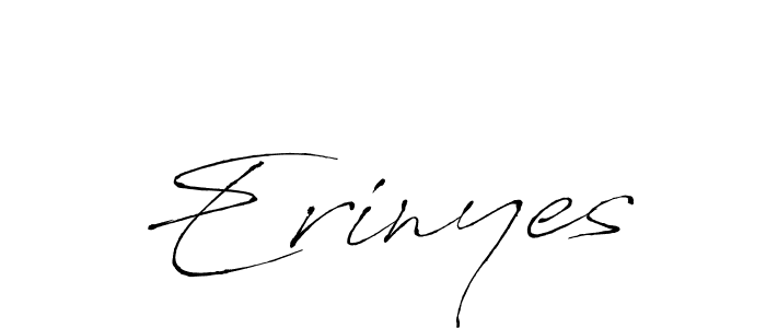 The best way (Antro_Vectra) to make a short signature is to pick only two or three words in your name. The name Erinyes include a total of six letters. For converting this name. Erinyes signature style 6 images and pictures png