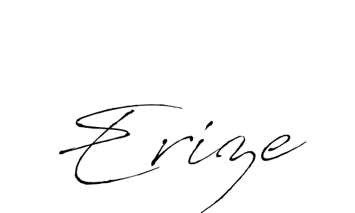 Create a beautiful signature design for name Erize. With this signature (Antro_Vectra) fonts, you can make a handwritten signature for free. Erize signature style 6 images and pictures png