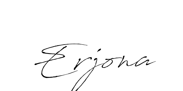 Use a signature maker to create a handwritten signature online. With this signature software, you can design (Antro_Vectra) your own signature for name Erjona. Erjona signature style 6 images and pictures png