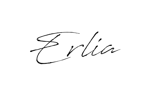 Create a beautiful signature design for name Erlia. With this signature (Antro_Vectra) fonts, you can make a handwritten signature for free. Erlia signature style 6 images and pictures png