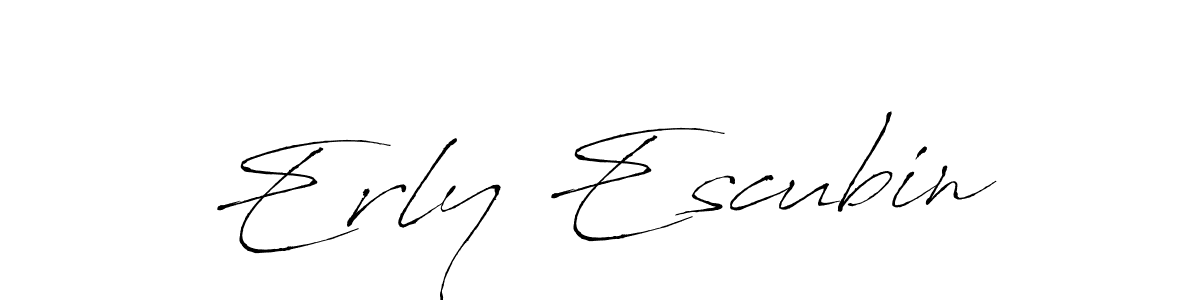 How to make Erly Escubin signature? Antro_Vectra is a professional autograph style. Create handwritten signature for Erly Escubin name. Erly Escubin signature style 6 images and pictures png