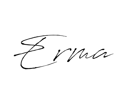 Create a beautiful signature design for name Erma. With this signature (Antro_Vectra) fonts, you can make a handwritten signature for free. Erma signature style 6 images and pictures png