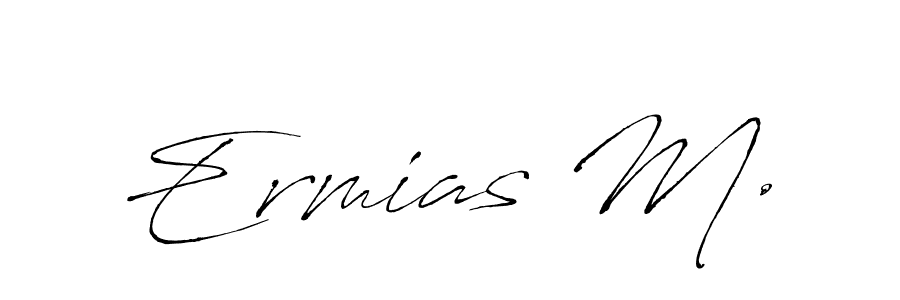 Also You can easily find your signature by using the search form. We will create Ermias M. name handwritten signature images for you free of cost using Antro_Vectra sign style. Ermias M. signature style 6 images and pictures png
