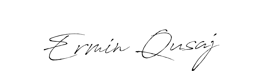 Make a beautiful signature design for name Ermin Qusaj. With this signature (Antro_Vectra) style, you can create a handwritten signature for free. Ermin Qusaj signature style 6 images and pictures png