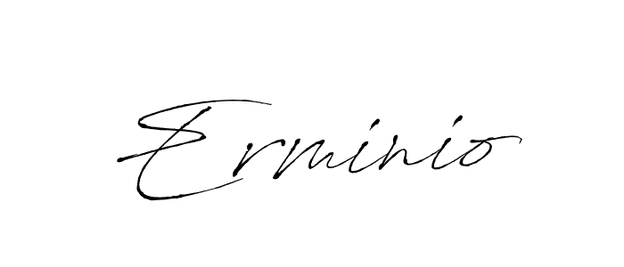 Use a signature maker to create a handwritten signature online. With this signature software, you can design (Antro_Vectra) your own signature for name Erminio. Erminio signature style 6 images and pictures png