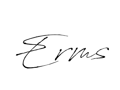 Antro_Vectra is a professional signature style that is perfect for those who want to add a touch of class to their signature. It is also a great choice for those who want to make their signature more unique. Get Erms name to fancy signature for free. Erms signature style 6 images and pictures png