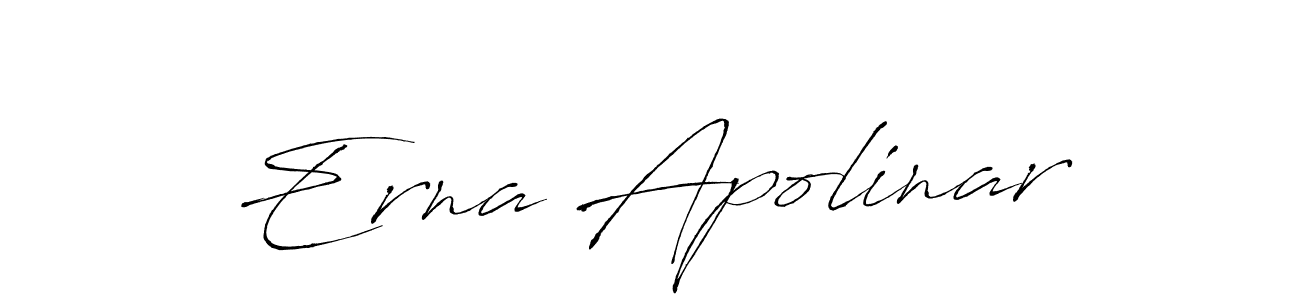if you are searching for the best signature style for your name Erna Apolinar. so please give up your signature search. here we have designed multiple signature styles  using Antro_Vectra. Erna Apolinar signature style 6 images and pictures png