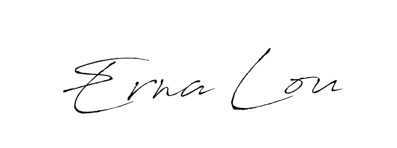 Make a beautiful signature design for name Erna Lou. With this signature (Antro_Vectra) style, you can create a handwritten signature for free. Erna Lou signature style 6 images and pictures png