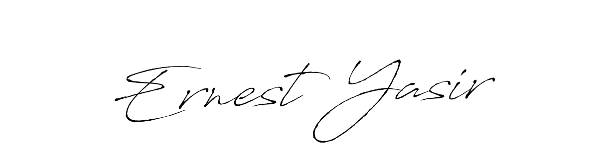 Make a beautiful signature design for name Ernest Yasir. With this signature (Antro_Vectra) style, you can create a handwritten signature for free. Ernest Yasir signature style 6 images and pictures png