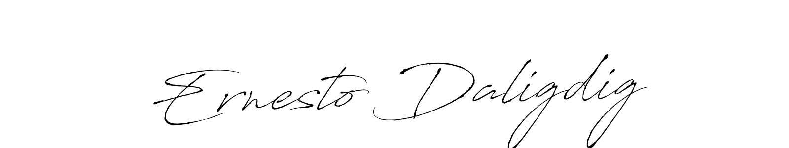 Make a beautiful signature design for name Ernesto Daligdig. With this signature (Antro_Vectra) style, you can create a handwritten signature for free. Ernesto Daligdig signature style 6 images and pictures png
