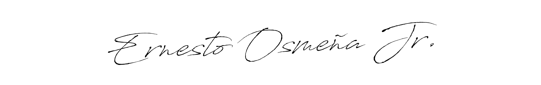 Antro_Vectra is a professional signature style that is perfect for those who want to add a touch of class to their signature. It is also a great choice for those who want to make their signature more unique. Get Ernesto Osmeña Jr. name to fancy signature for free. Ernesto Osmeña Jr. signature style 6 images and pictures png