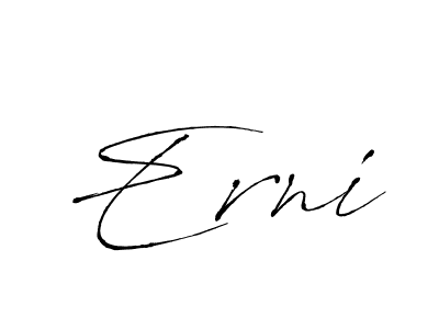 Erni stylish signature style. Best Handwritten Sign (Antro_Vectra) for my name. Handwritten Signature Collection Ideas for my name Erni. Erni signature style 6 images and pictures png
