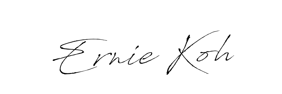 Also You can easily find your signature by using the search form. We will create Ernie Koh name handwritten signature images for you free of cost using Antro_Vectra sign style. Ernie Koh signature style 6 images and pictures png