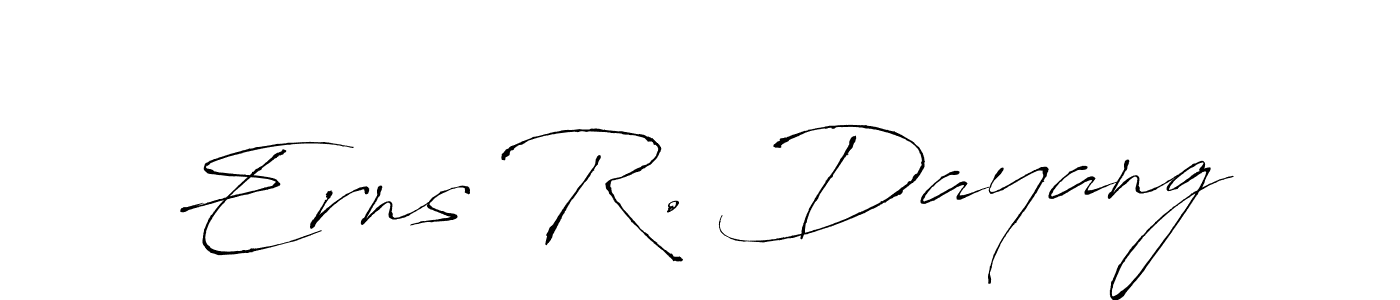 How to make Erns R. Dayang signature? Antro_Vectra is a professional autograph style. Create handwritten signature for Erns R. Dayang name. Erns R. Dayang signature style 6 images and pictures png