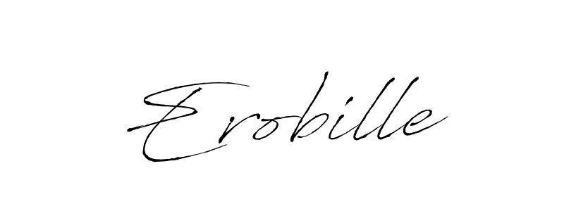 Make a beautiful signature design for name Erobille. With this signature (Antro_Vectra) style, you can create a handwritten signature for free. Erobille signature style 6 images and pictures png