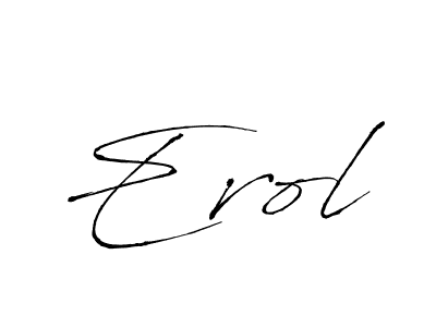 Erol stylish signature style. Best Handwritten Sign (Antro_Vectra) for my name. Handwritten Signature Collection Ideas for my name Erol. Erol signature style 6 images and pictures png