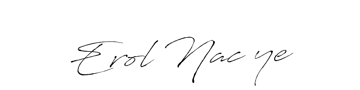 The best way (Antro_Vectra) to make a short signature is to pick only two or three words in your name. The name Erol Nacİye include a total of six letters. For converting this name. Erol Nacİye signature style 6 images and pictures png