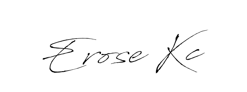 How to make Erose Kc name signature. Use Antro_Vectra style for creating short signs online. This is the latest handwritten sign. Erose Kc signature style 6 images and pictures png