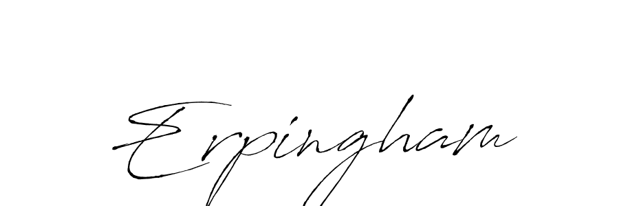 Erpingham stylish signature style. Best Handwritten Sign (Antro_Vectra) for my name. Handwritten Signature Collection Ideas for my name Erpingham. Erpingham signature style 6 images and pictures png