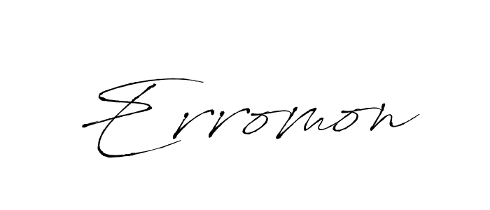 How to make Erromon signature? Antro_Vectra is a professional autograph style. Create handwritten signature for Erromon name. Erromon signature style 6 images and pictures png