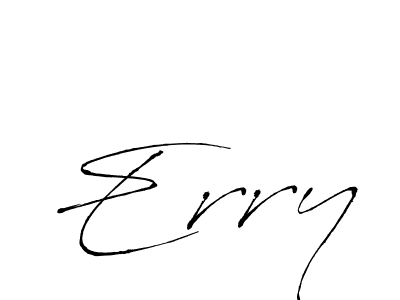 Design your own signature with our free online signature maker. With this signature software, you can create a handwritten (Antro_Vectra) signature for name Erry. Erry signature style 6 images and pictures png