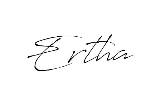 Design your own signature with our free online signature maker. With this signature software, you can create a handwritten (Antro_Vectra) signature for name Ertha. Ertha signature style 6 images and pictures png