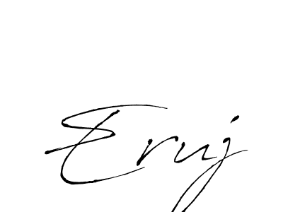 Use a signature maker to create a handwritten signature online. With this signature software, you can design (Antro_Vectra) your own signature for name Eruj. Eruj signature style 6 images and pictures png