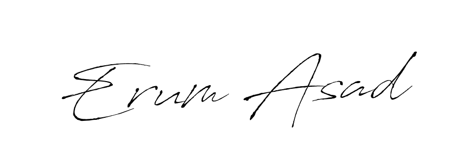 Erum Asad stylish signature style. Best Handwritten Sign (Antro_Vectra) for my name. Handwritten Signature Collection Ideas for my name Erum Asad. Erum Asad signature style 6 images and pictures png