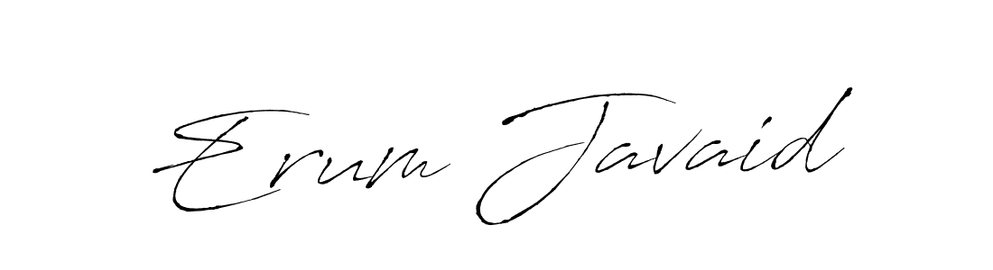 Make a beautiful signature design for name Erum Javaid. With this signature (Antro_Vectra) style, you can create a handwritten signature for free. Erum Javaid signature style 6 images and pictures png