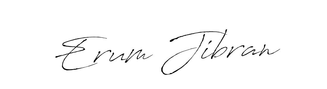 Make a beautiful signature design for name Erum Jibran. With this signature (Antro_Vectra) style, you can create a handwritten signature for free. Erum Jibran signature style 6 images and pictures png