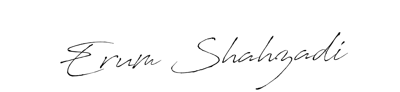 This is the best signature style for the Erum Shahzadi name. Also you like these signature font (Antro_Vectra). Mix name signature. Erum Shahzadi signature style 6 images and pictures png