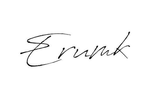 How to make Erumk signature? Antro_Vectra is a professional autograph style. Create handwritten signature for Erumk name. Erumk signature style 6 images and pictures png