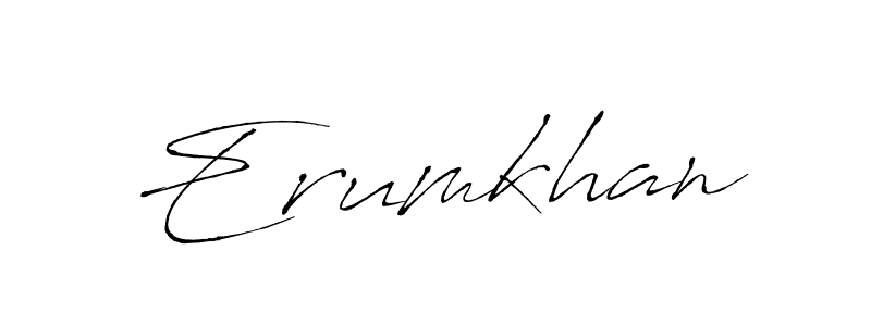 Design your own signature with our free online signature maker. With this signature software, you can create a handwritten (Antro_Vectra) signature for name Erumkhan. Erumkhan signature style 6 images and pictures png