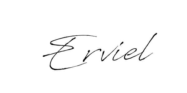 Once you've used our free online signature maker to create your best signature Antro_Vectra style, it's time to enjoy all of the benefits that Erviel name signing documents. Erviel signature style 6 images and pictures png