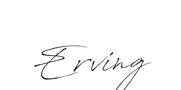The best way (Antro_Vectra) to make a short signature is to pick only two or three words in your name. The name Erving include a total of six letters. For converting this name. Erving signature style 6 images and pictures png
